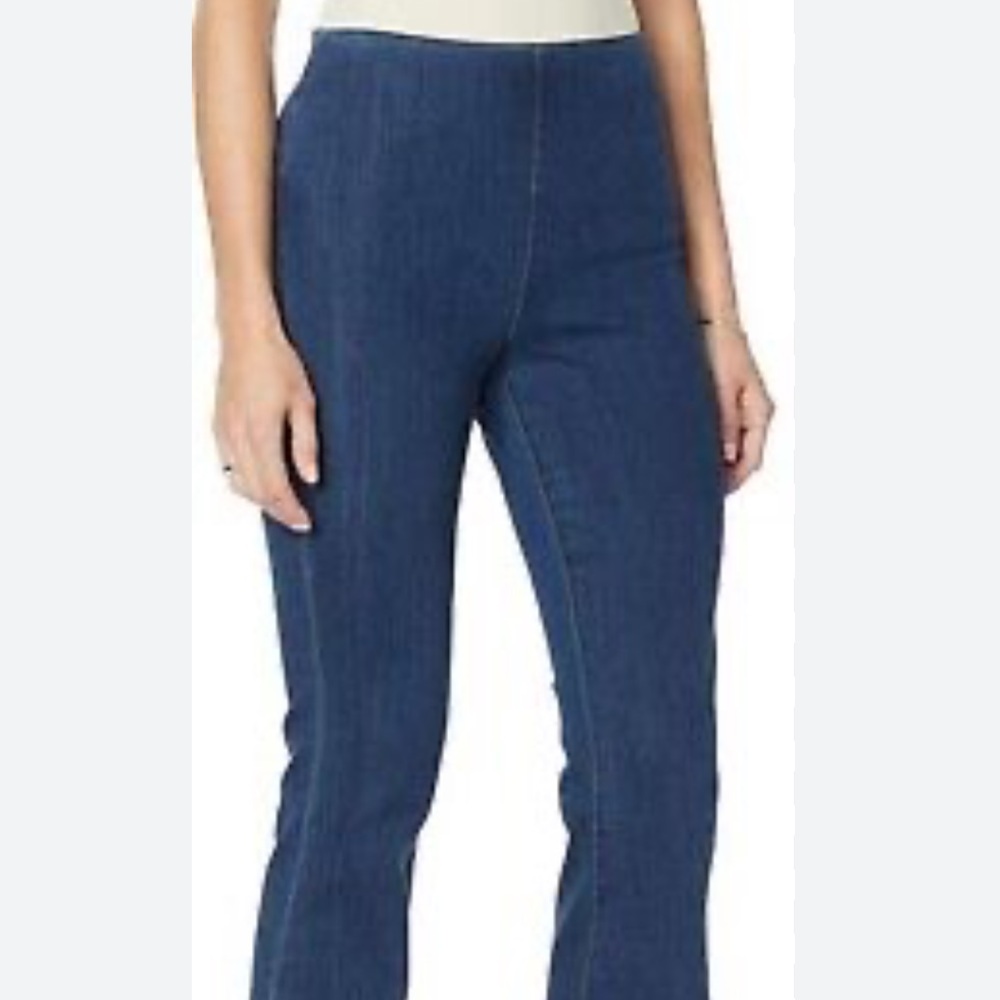 New! Skinnygirl High Rise Beverly Hills Pull-On Flare Dark Blue Jeans Size 27/4